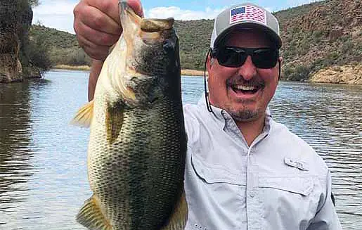Josh Shreck with a nice largemouth bass