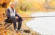 Catfish fishing from the bank