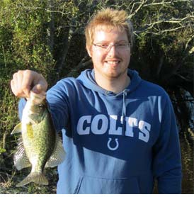 LA crappie caught by Brandon Waltz