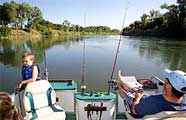 Striper fishing on the river