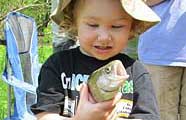 Ainsley Baird with her first fish