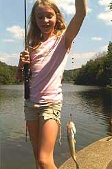 Lauren with her first fish